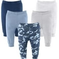 thumbnail image 1 of The Peanutshell Baby Boy Pants, 5-Pack, Blue Camo, 1 of 6