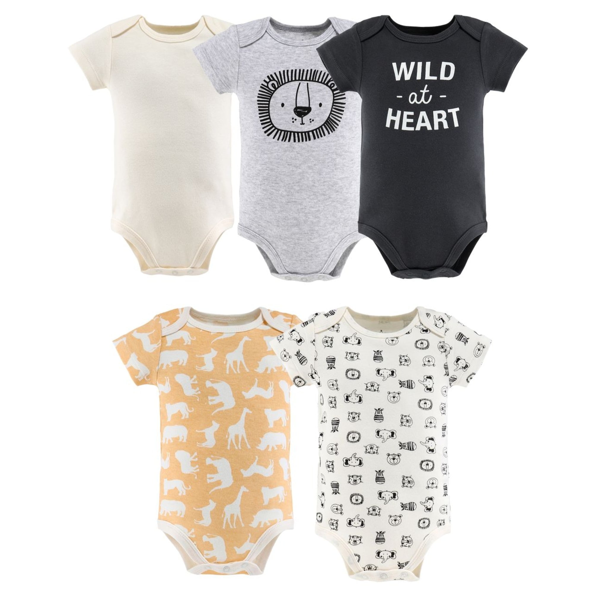Boboli 2 x Short Sleeve Animal Bodysuits main image 1