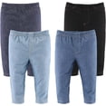 thumbnail image 1 of The Peanutshell Baby Jeggings for Boys and Girls, 4-Pack, 1 of 6