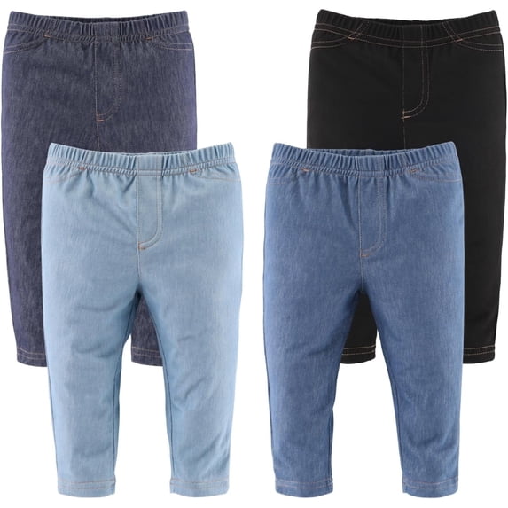 The Peanutshell Baby Jeggings for Boys and Girls, 4-Pack