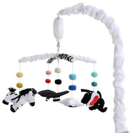 The Peanutshell Black & White High Contrast Montessori Neutral Crib Mobile for Newborns