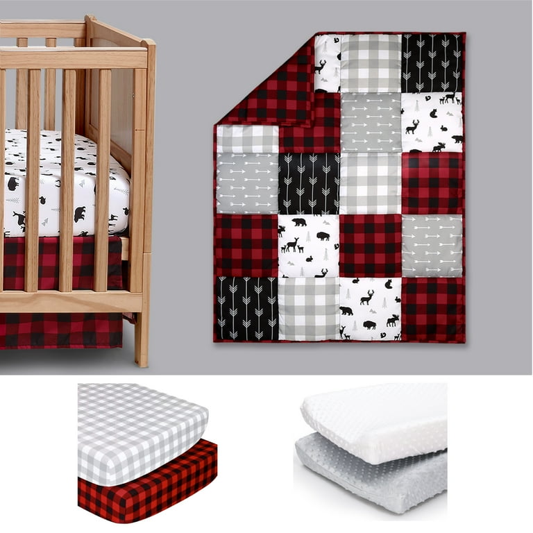 The Peanutshell Buffalo Plaid Piece Baby Nursery Crib Bedding