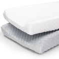 thumbnail image 1 of The Peanutshell Changing Pad Cover, 2 Pack Set, Minky White and Gray, 1 of 7