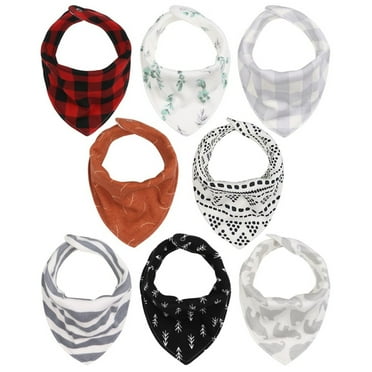 The Peanutshell Cotton Bandana Drool Baby Bibs, 8 Pack