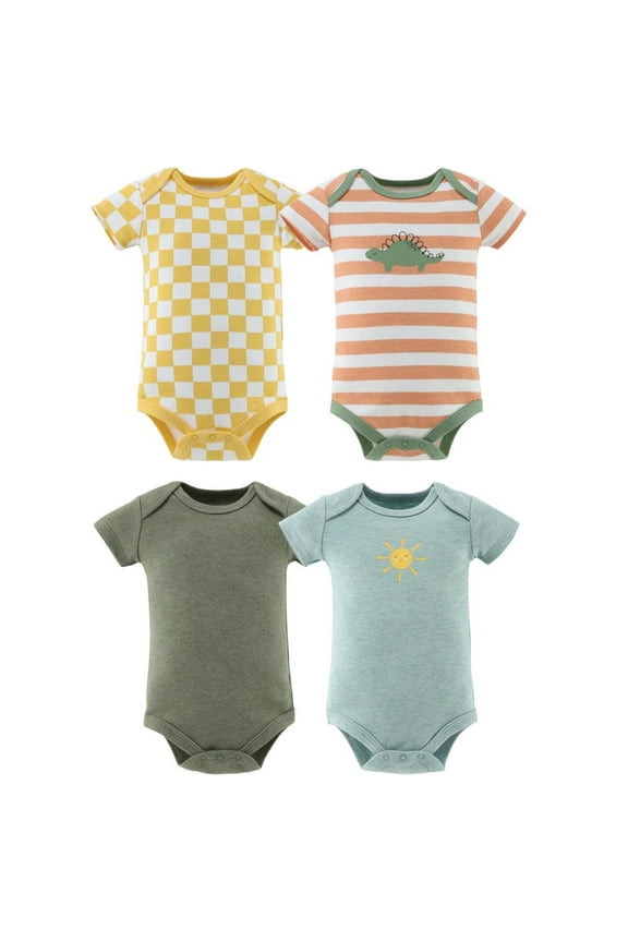 Cozy Neutrals Baby Set Baby Bodysuit for Newborns, 4-Pack