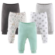 The Peanutshell Elastic Waistband Soft Pull-On Cotton, Pants 5 Pack Unisex