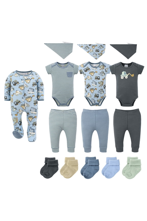 Little Digger 15-Piece Baby Boy Clothes Set, 6-9 Months