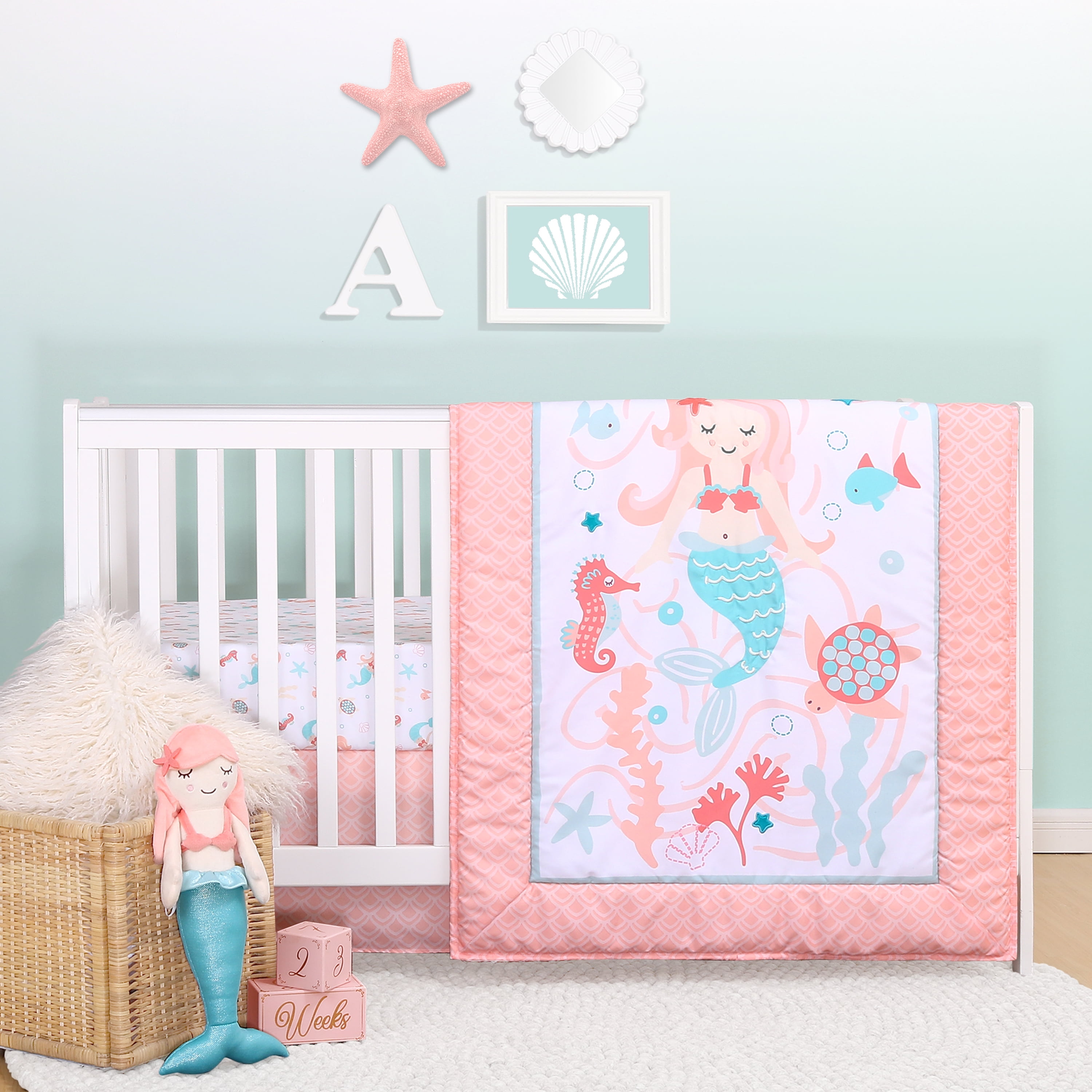 The little mermaid crib top set