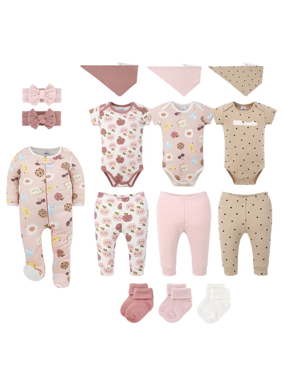 Mini Morsals 15-Piece Baby Girl Clothes Set, 6-9 Months