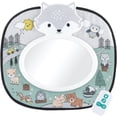 thumbnail image 1 of The Peanutshell Musical Baby Car Mirror, Car Seat Mirror with Remote Control, Woodland Animals, 1 of 7