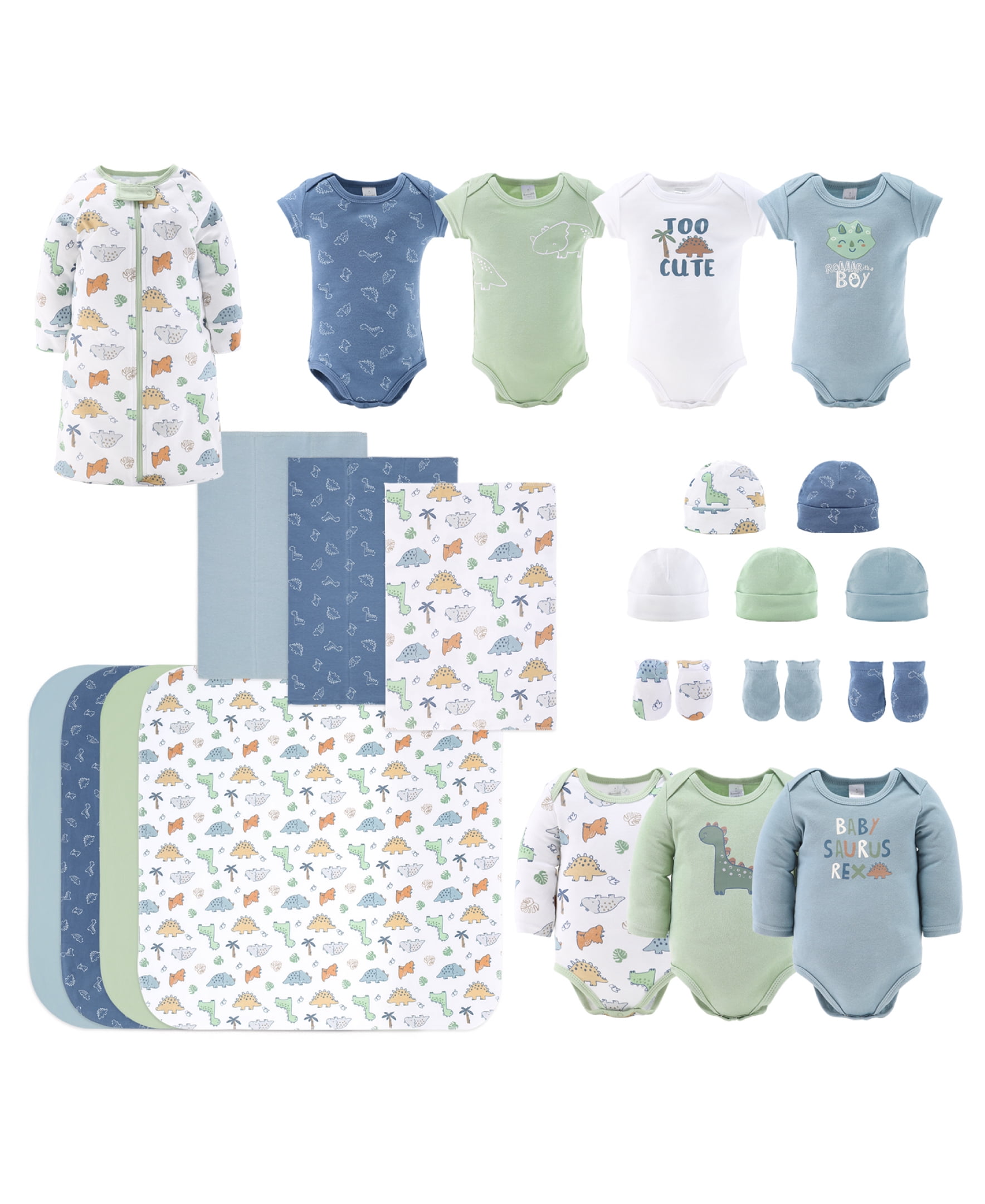 The Peanutshell Newborn Baby Layette Gift Set for Baby Boys or Baby