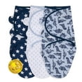 thumbnail image 1 of The Peanutshell Newborn Swaddles for Baby Boys, 3 Pack Set, Blue Dino, 1 of 7