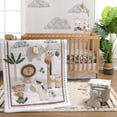 thumbnail image 1 of The Peanutshell Organic Cotton Crib Bedding Set for Baby Boys or Girls, Safari Serenity, 4 Pieces, 1 of 3