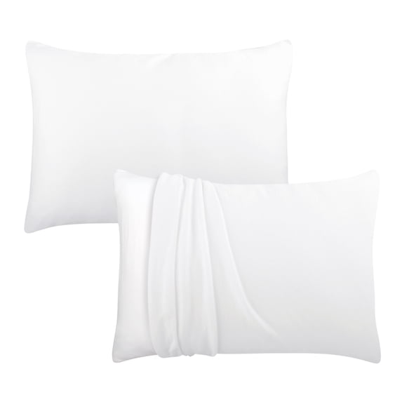 The Peanutshell Organic Cotton Pillow Cases for Baby Boys and Girls, White, 2 Pack