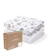 The Peanutshell Organic Cotton Playard Toddler Bed Sheets for Baby Boys and Girls, Cottage Pasture, 2 Pack