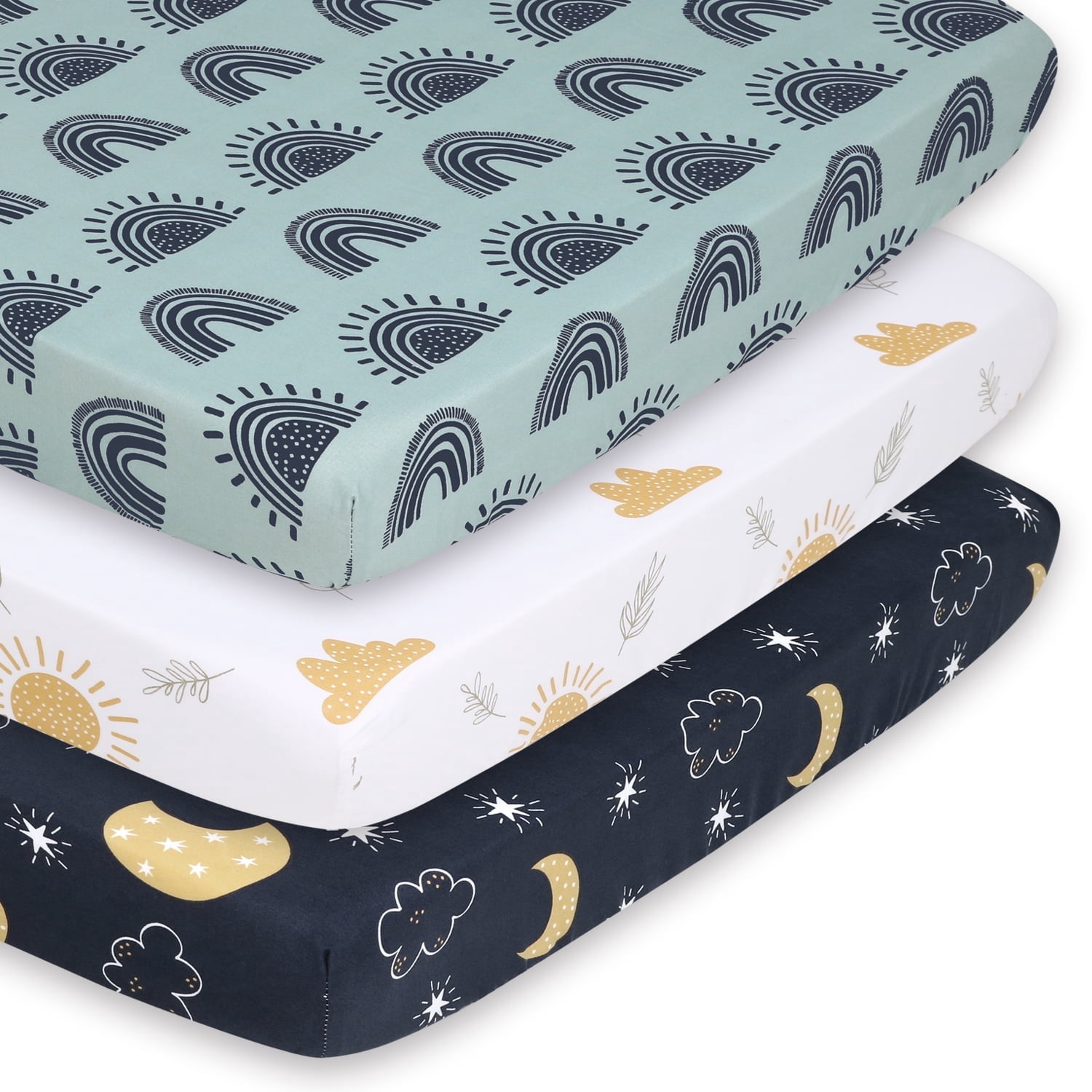 The Peanutshell Playpen Bedding Set, 3-Pack Day and Night Fitted Sheets ...