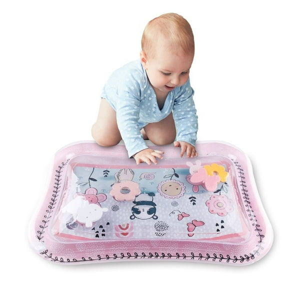 The Peanutshell Pink Garden Tummy Time Water Play Mat for Baby Girls, 0-6 Months