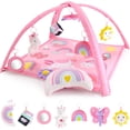 thumbnail image 1 of The Peanutshell Rainbow Paradise Activity Gym and Baby Play Mat, Baby Gym Activity Center, 7-Piece Count, 1 of 7