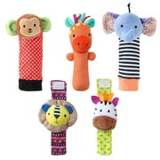 The Peanutshell Sock Wrist Rattle - Safari