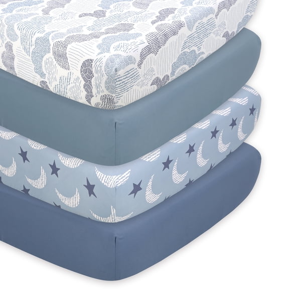 The Peanutshell Soft Cloud 4-Pack Fitted Crib Sheets
