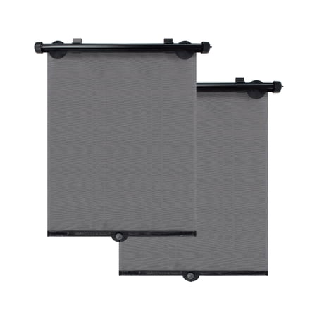 The Peanutshell UV Protection Automotive Window Shades, Mesh Nylon Black, 14 oz, 2 Pack