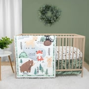 The Peanutshell Woodland Camo Crib Bedding Set for Baby Boys, 3 Piece Nursery Bed Set, Crib Comforter, Fitted Sheet, Crib Skirt