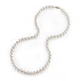 thumbnail image 1 of The Pearl Source 14K Gold 5.5-6.0mm Round Genuine White Japanese Akoya Saltwater Cultured Pearl Necklace in 16" Choker Length, 1 of 6