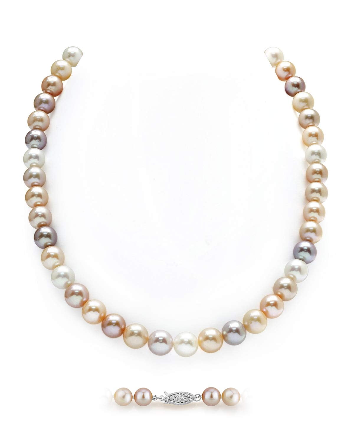 The Pearl Source 8.0-8.5mm Freshwater Pearl Necklace for Women - Pearl ...