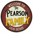 thumbnail image 1 of The Pearson Family 14" Round Metal Sign Kitchen Game Room Decor 100140038282, 1 of 1