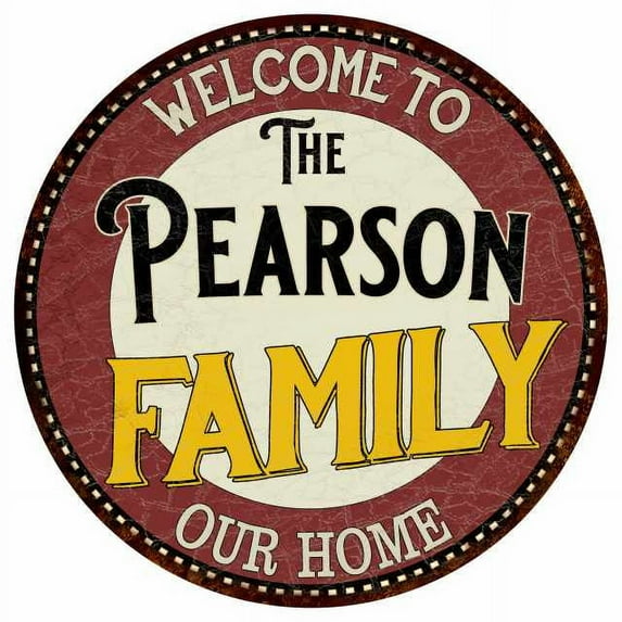 The Pearson Family 14" Round Metal Sign Kitchen Game Room Decor 100140038282