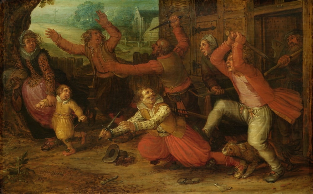 The PeasantS Joy (The Expulsion) Canvas Art - (36 x 24)