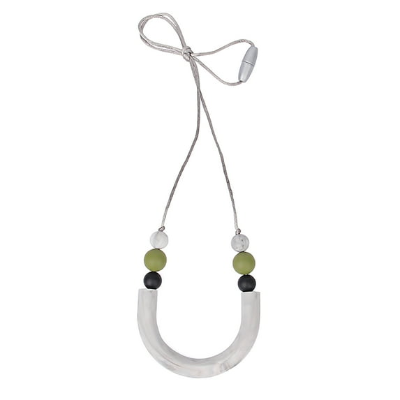 The Pencil Grip Silicone U Tube Style Teething Necklace