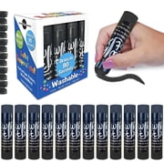 Kwik Stix Solid Tempera Paint Sticks, 12 Count, Single Color Black, Washable, Quick-Drying, Non-Toxic