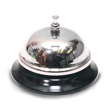 The Pencil Grip Call Bell, 3.5" x 3.5" x 2.3", Chrome