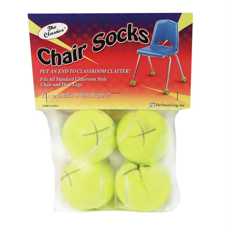 The Pencil Grip Chair Socks Floor Protectors Yellow Pack of 4