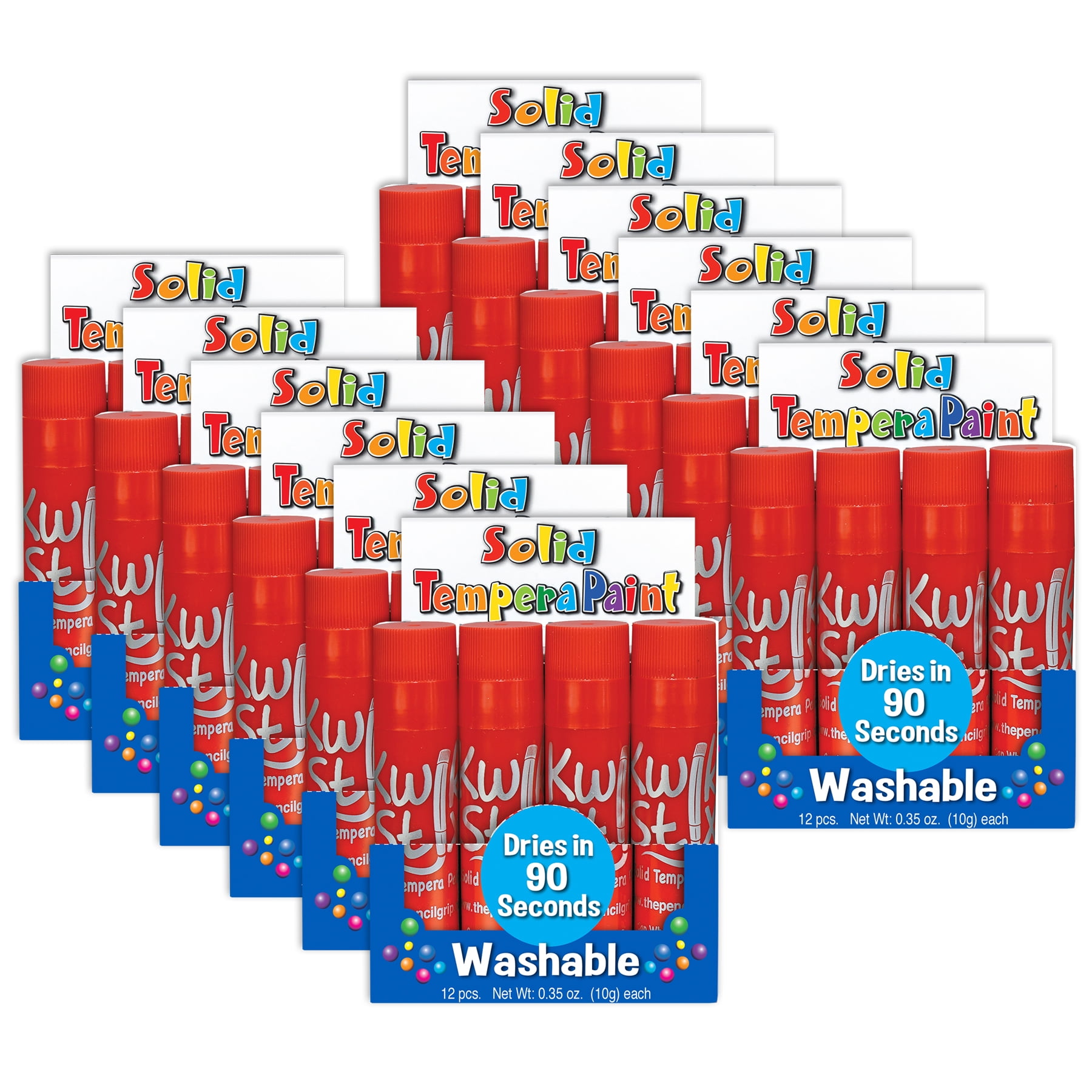 The Pencil Grip Kwik Stix Single Color Pack, Red, 