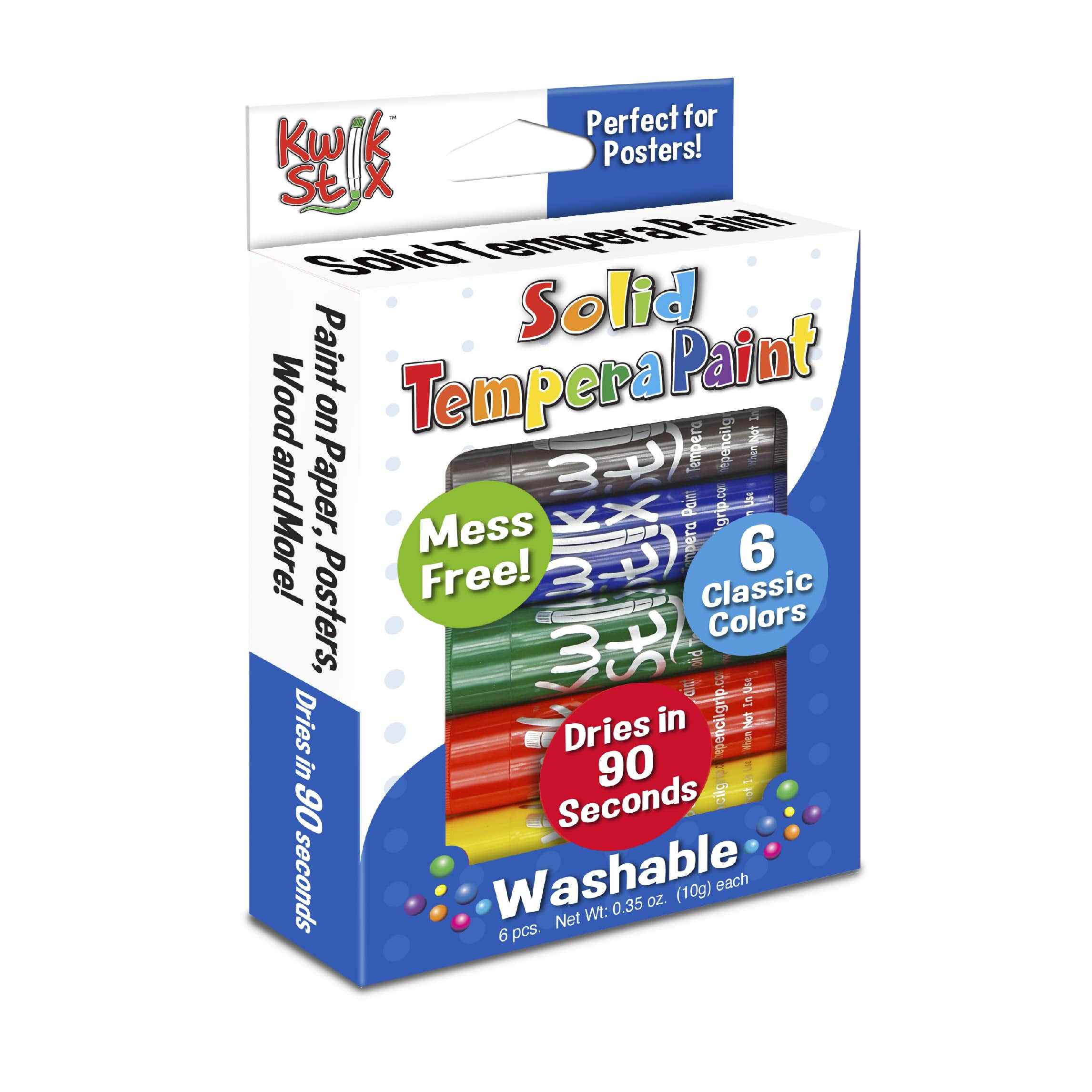 The Pencil Grip Kwik Stix Solid Paint Pens, Tempera Paint Pens, Super