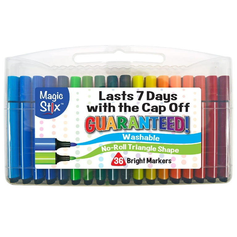The Pencil Grip Magic Tri Stix, Non-Toxic and Washable Markers For Kids, 36  Assorted Stix Markers, TPG-399 