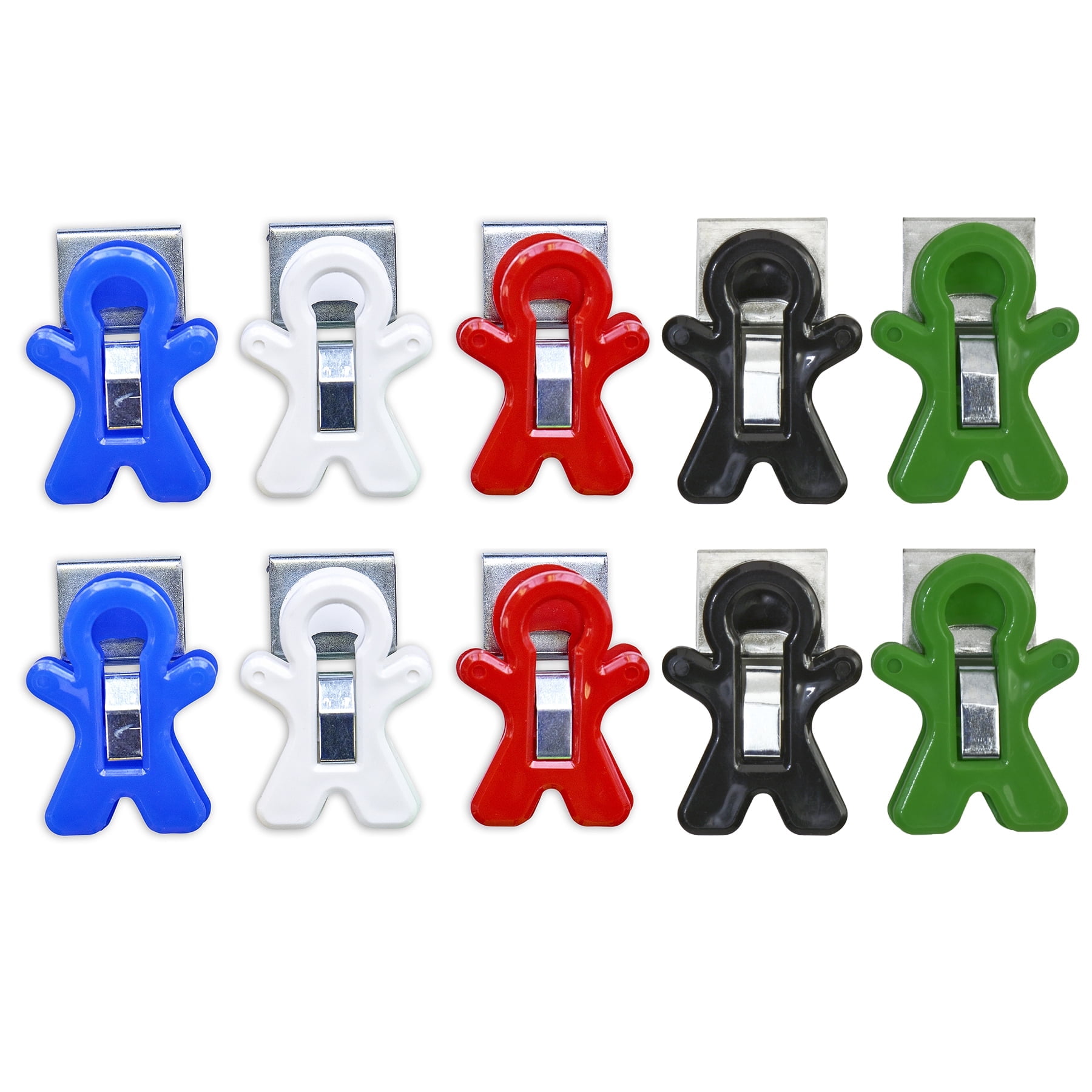 The Pencil Grip Magnet Man Magnetic Clip, Assorted Colors, Pack of 10