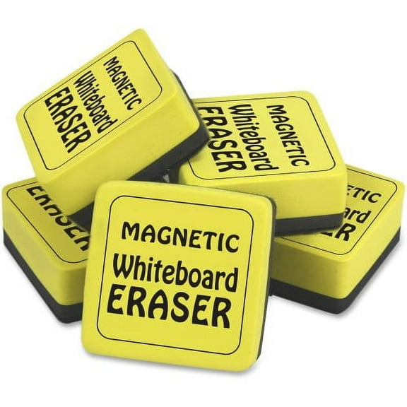 The Pencil Grip Magnetic Whiteboard Eraser Class Pack 2" Width x 2" Length - Durable, Soft, Magnetic - Yellow - 24 / Pack