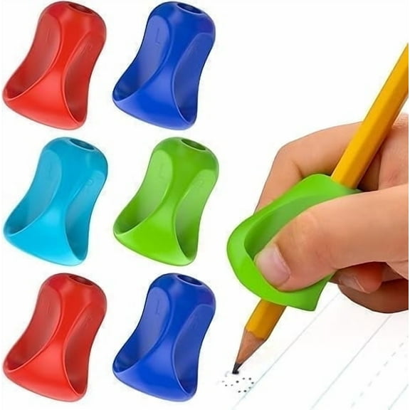 The Pencil Grip Pinch Ergonomic Grippers, 6 Count, Improves Handwriting, for Right- or Left-Handed Users