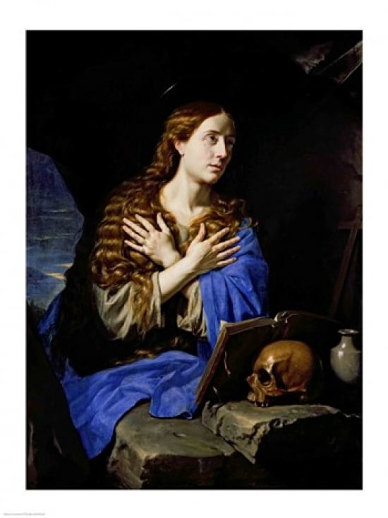 The Penitent Magdalene 1657 Canvas Art - Philippe De Champaigne (24 x 36)