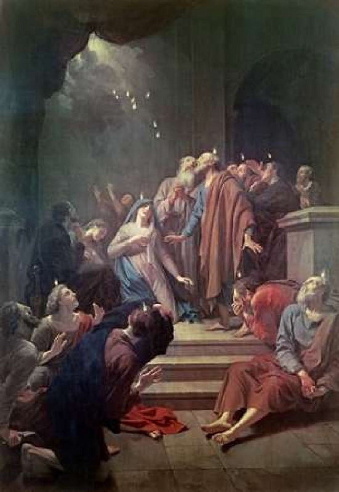 The Pentecost Canvas Art - Adriaen Van der Werff (20 x 28)