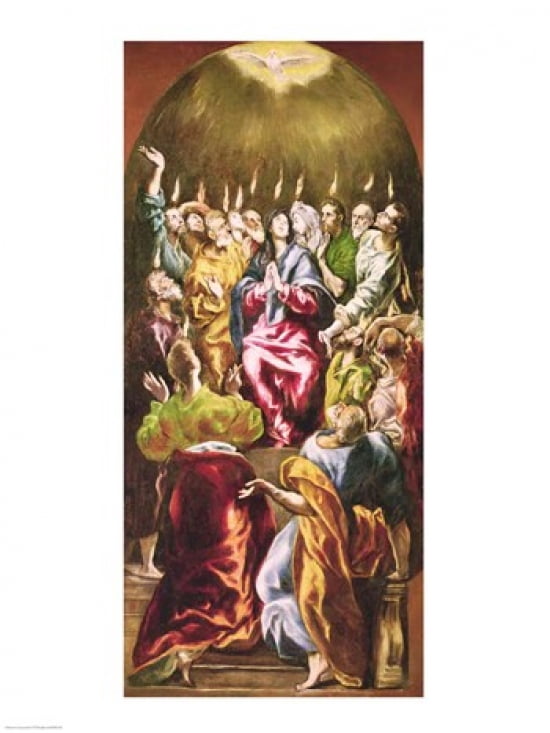 The Pentecost Canvas Art - El Greco (18 x 24)