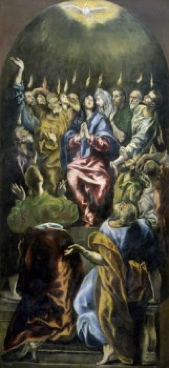 The Pentecost c 1600 El Greco (1541-1614Greek) Museo del Prado Madrid Canvas Art - El Greco (18 x 24)