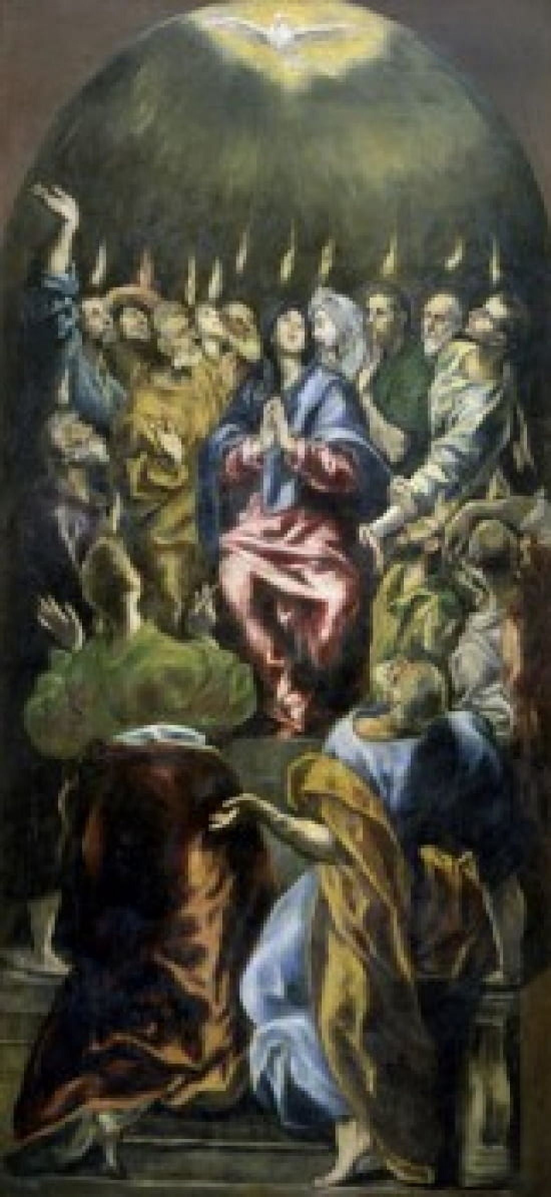 The Pentecost c 1600 El Greco (1541-1614Greek) Museo del Prado Madrid Canvas Art - El Greco (24 x 36)