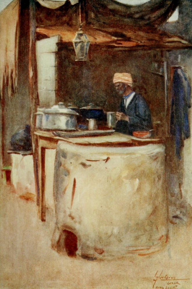 The People of Egypt 1916 A public cook Canvas Art - Lance Thackeray (24 x 36)