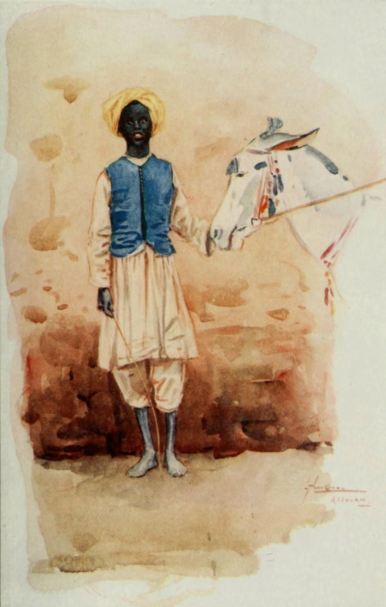 The People of Egypt 1916 Donkey-boy Canvas Art - Lance Thackeray (18 x 24)