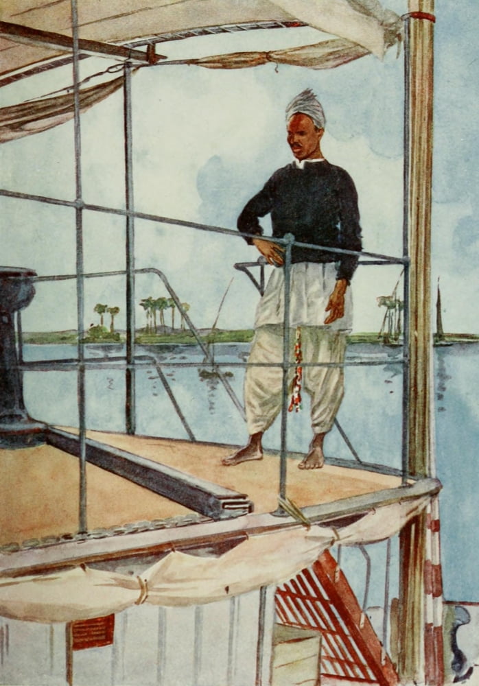 The People of Egypt 1916 Nile Sailor Canvas Art - Lance Thackeray (18 x 24)