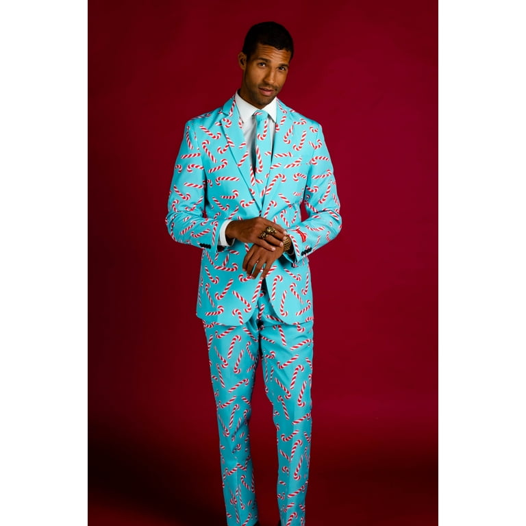 The Peppermint Pimp Canes Shinesty Candy Cane Print Christmas Suit US Jacket 44